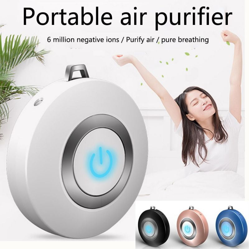 Life Time About 48 Hours with Full Charged. SMALLBABOON 21.65 x 6.29 Personal Wearable Necklace Air Purifier Mini Portable USB Charging Negative Ion Generator Low Noise A