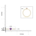 thumbnail image 4 of ANGARA Natural Bezel Heart Amethyst Promise Ring with Diamond Accents in 14K Yellow Gold for Women (Size-4mm) | February Birthstone, Anniversary, Jewelry Gift for Women | Natural Amethyst Ring, 4 of 9