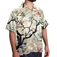 thumbnail image 2 of Tree Men's Short Sleeve Poplin Beach Shirts, Casual Printed Button Down Summer Hawaiian Shirt - Unisex, 2 of 6