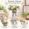 thumbnail image 6 of Vintage Galvanized Metal Pitcher Vase, Shabby Chic Watering Can Flower Holder, Distressed Iron Floral Container, Rustic Table Mantel Decor Vessel, 6 of 8