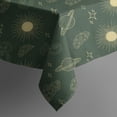 thumbnail image 5 of Dark Green Sun Planet Star Cloud Pattern Square Tablecloth,Waterproof Square Table Cover,Wipeable Spillproof Washable Table Cover for Home Kitchen Party Decor 60"x60"(152x152cm), 5 of 6