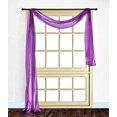thumbnail image 1 of 1 pieza de cenefa de gasa transparente para ventana, elegante diseño decorativo para el hogar, eventos, fiestas, bodas, decoración de habitación, cenefa larga (94 cm x 546 cm, morado), 1 of 1