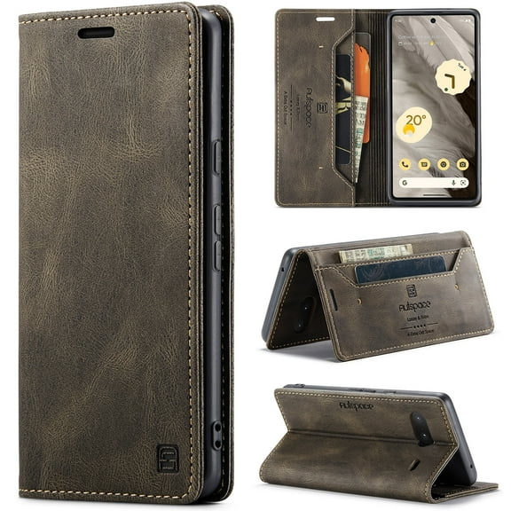 for Google Pixel 7 Pro 5G Wallet case with RFID Blocking Credit Card Holder,Flip Book PU Leather Protective Cover Women Men for Pixel 7 Pro Phone Case, Coffee