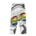 thumbnail image 5 of Daiia Panda with Sun glasses Women's Sleep Pant with Pockets and Drawstring,Pajama Pants-X-Large, 5 of 9