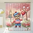 thumbnail image 3 of Happy Valentine’s Day Adorable Yorkshire Terrier Puppy Holding Heart Balloon Shower Curtain Yorkie Dog Lover Gifts Waterproof Bathroom Bathtub Curtain - 00030, 3 of 5