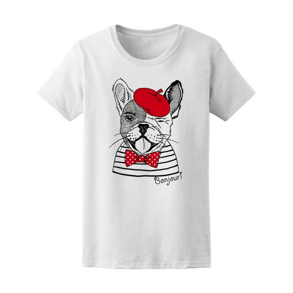 Paris Style French Bulldog Tee Women's -Image by Shutterstock