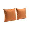 thumbnail image 2 of Set of (2) 16" Square Accent Pillows in Rust Orange Velvet by Diamond Sofa, 2 of 6