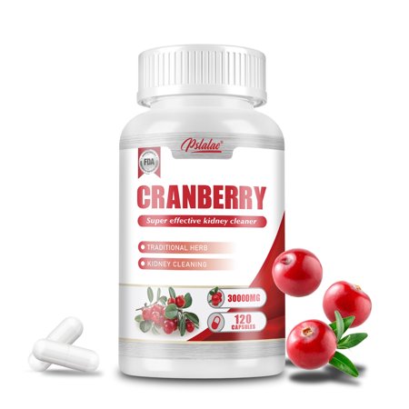 Cranberry - Super Effective Kidney Cleanse, Support Urinary Tract Balance, Bladder Health - 120 Capsules