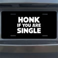 thumbnail image 7 of License Plate, Single Honk Sign Decorative Front,Personalized Stainless Steel License Plate Cover For Men Women,12.2" X 6.2", 7 of 7