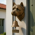 thumbnail image 4 of YZEGDCH Dog Welcome Back Doorbell 3D Retriever Head Design Cast Iron Resin Vintage Decorative Hanging Bell for Entryways,Yard,Garden,Outdoor(Terrier) Hardware, 4 of 7
