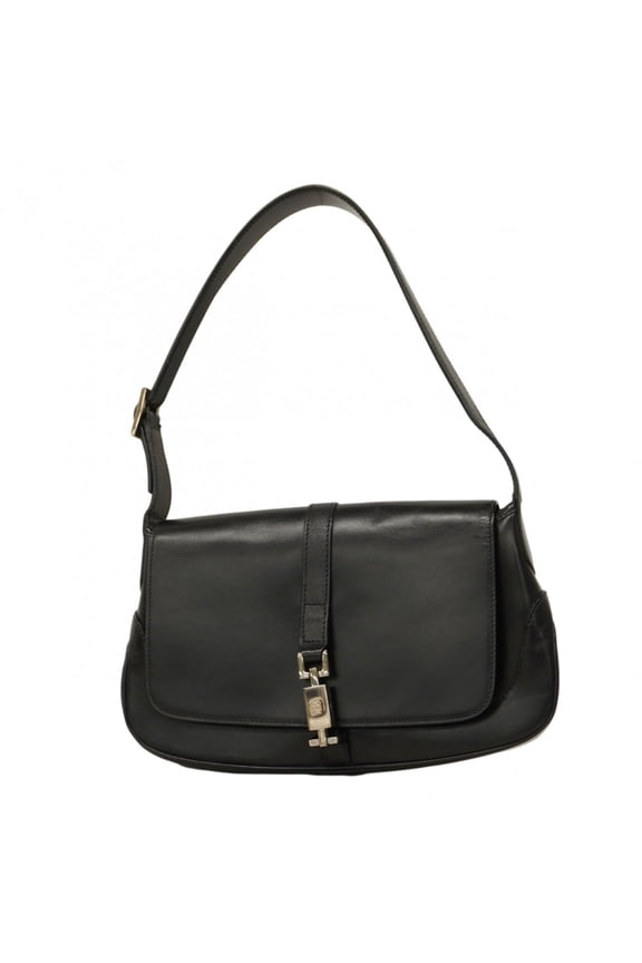 Pre-Owned Gucci Jackie handbag 001 3824 Leather Black Women's