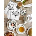 thumbnail image 4 of Black Dandelion Kitchen Dish Towels for Drying Dishes Set of 4, Country Modern Minimalist Flower Waffle Weave Microfiber Hand Tea Bathroom Towels Quick Dry & Absorbent Towel 15.7x23.6, 4 of 7