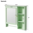 thumbnail image 6 of Bathroom Wall Cabinet, Over The Toilet Wall Mounted Storage Cabinet With Single Mirror Door And Adjustable Shelf, 3 Open Fixed Shelves, For Laundry Room, 6 of 8