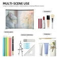thumbnail image 4 of Hirioo The Cat Looks in the Mirror for Paper Reusable Cosmetic Bag Zipper Encouragement Travel Pouch Toiletry Bag for Women Girls, 4 of 7