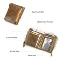 thumbnail image 3 of Contact's Small Women Wallet Genuine Leather Bifold Purse RFID Blocking Card Holder,Brown, 3 of 8