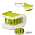 1PC NonSlip UShape Blade Brush, DoubleSided Green ABS Bristle