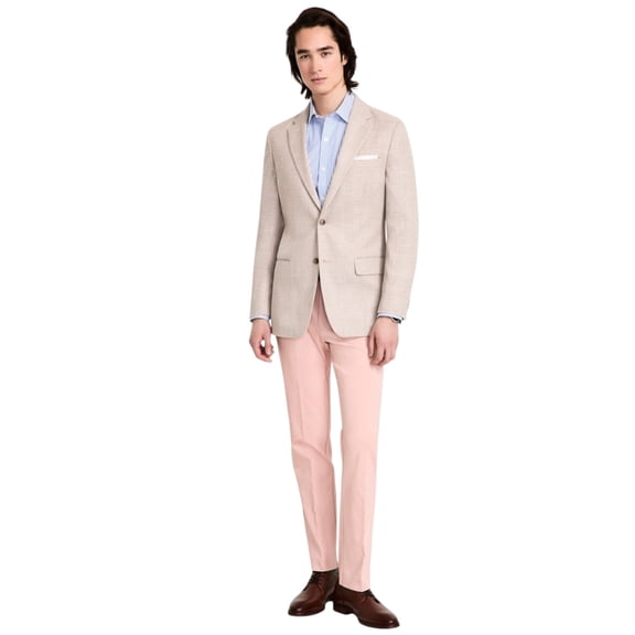 Tommy Hilfiger Mens Modern fit Sport Coat Blazer 44 R Beige Tan Solid Stretch