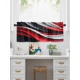 thumbnail image 5 of Valances for Windows Abstract Stitching Rod Pocket Cafe Window Treatments Valance Curtains for Kitchen Bathroom Laundry Basement Windows 56"x16", 5 of 9