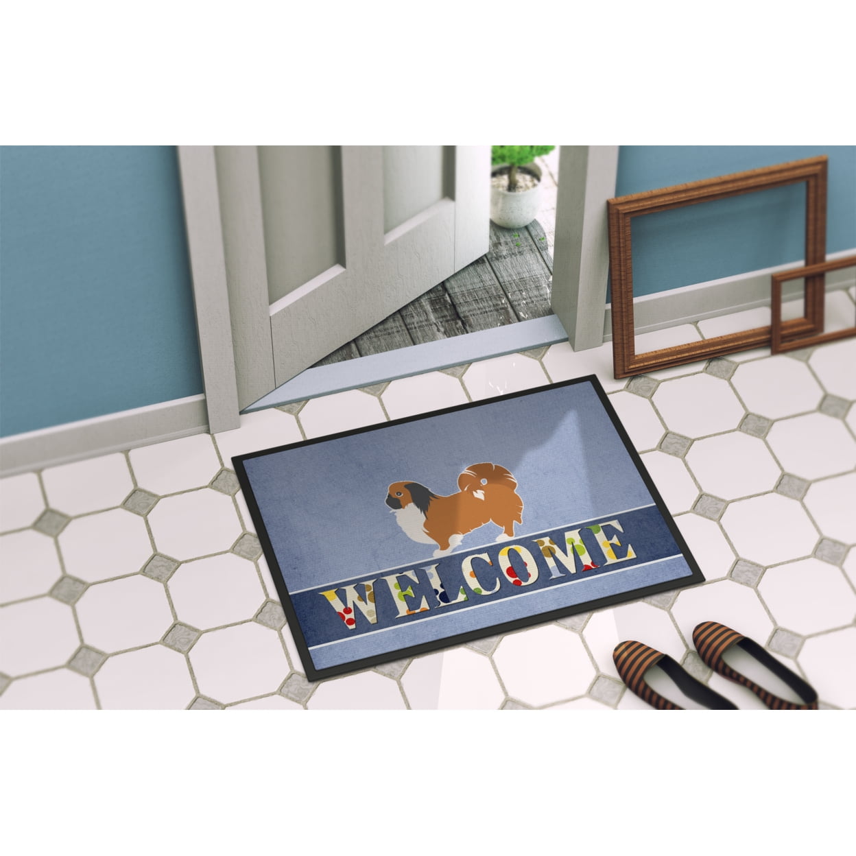 Carolines Treasures BB5542JMAT Pekingese Welcome Door Mat Indoor Rug or Outdoor Welcome Mat 24x36 Doormat  24H X 36W