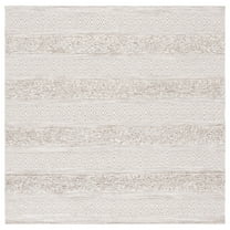 SAFAVIEH Vermont Zavier Stripe Area Rug, Beige/Grey, 6' x 6' Square