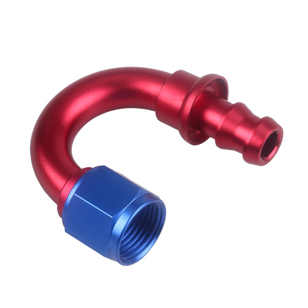 Push Lock Hose End Fitting AN8 PushOn Hose End 180 Degree Walmart