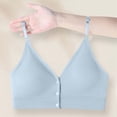 thumbnail image 2 of Hrsba Front Closure Bras for Women Solid Color No Underwire Side Support Breathable Lightweight Daily Wear Soft Support, 2 of 5