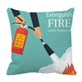 thumbnail image 1 of Extinguir Fuego ABPHQTO Bombero Sostener En la Mano Extintor de incendios Funda de almohada Protector de almohada Cama 45x45 cm, 1 of 1