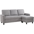 thumbnail image 5 of Walsunny 73.6" Convertible Sectional Sofa Couch L Shaped Couch Reversible Chaise for Small Living Room Apartment,Light Gray, 5 of 9