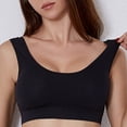 thumbnail image 4 of SHENGYUAN Plus Size Sports Bra Yoga Bras for Women Strappy Padded Medium Support Workout Tops Black,XXL, 4 of 6