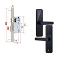 thumbnail image 1 of Door Lock, Biometric Fingerprint Door Lock Black Smart Lock Tuya App Remote Unlocking Password Keyless Lock Electronic Door Lock ,Easy to Install, 1 of 7