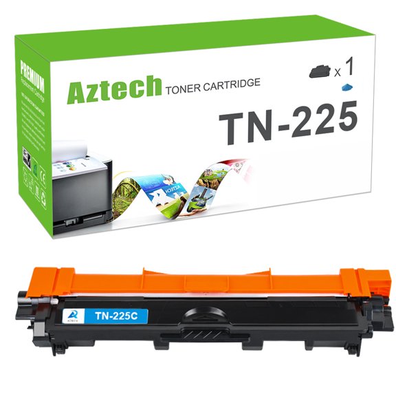 A AZTECH 1-Pack Compatible Toner Cartridge for Brother TN-225C HL-3140CW HL-3150CDW HL-3170CDW MFC-9130CW MFC-9330CDW DCP-9020CDW Printer (Cyan)