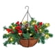 thumbnail image 1 of Bewildely Cesta colgante navideña de bolas rojas y verdes vibrantes para exteriores Kits de decoración para fiestas H1-19, 1 of 6