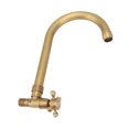 thumbnail image 4 of Sink Faucet Antique Brass Single Handle Faucet Cross Knob Handle Stable Water Pressure Easy To Install For Kitchen ANGGREK Otros, 4 of 7