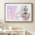 thumbnail image 1 of PixonSign Framed Canvas Print Wall Art Purple Perfume with Motivational Phrase Inspirational Mother's Day Watercolor Modern Art Colorful Multicolor for Living Room, Bedroom, Office - 16"x24" Natural, 1 of 5