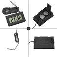 thumbnail image 2 of Mini LCD Digital Thermometer with Waterproof External Probe, Suitable for Refrigerators, Freezers, Aquariums (4x Black), 2 of 5