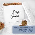 thumbnail image 5 of AuldHome Design Rustic Dog Food Canister; White Farmhouse Style Storage Bin for Small Dogs, 5 of 9
