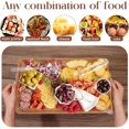 thumbnail image 3 of 1 Set 16" x 9" Chilled Serving Tray for Parties with Compartments Ice Chilled Party Crudite Platter Charcuterie Serving Board Cold Dish Dip Tableware for Seafood Vegetable (Light Wood), 3 of 3