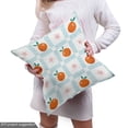 thumbnail image 5 of Ambesonne Fruit Fabric by the Yard Upholstery, Oranges Blush Blossom Flower, 3 Yards, Pale Vermilion Pale Blue, 5 of 5