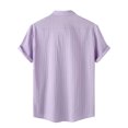 thumbnail image 4 of WQQZJJ 2025 Summer Saving Mens Short Sleeve Button Down Shirts Wrinkle Free Dress Shirts Casual Polka Shirt with Pocket,Purple-S, 4 of 9