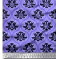 thumbnail image 1 of Soimoi Cotton Poplin Fabric Ogee Damask Print Sewing Fabric Yard 42 Inch Wide, 1 of 3
