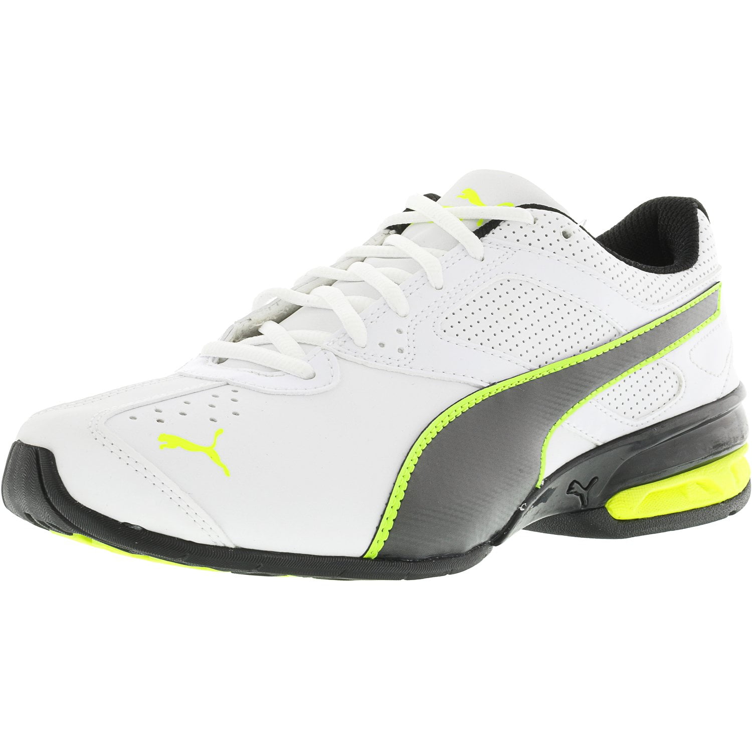 Puma Men's Tazon 6 Fm White / Black Safety Yellow Ankle-High Leather ...