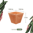 thumbnail image 4 of Ecobo 11.8" Wide Planter | Eco-Friendly, Durable, Lightweight | Indoor/Outdoor Use, All-Weather, Contemporary Design by Brazilian Artisans - Terracota, 4 of 4