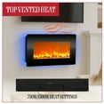 thumbnail image 4 of Northwest 30-inch Wall Mounted Electric Fireplace with Backlight (Black), 4 of 8