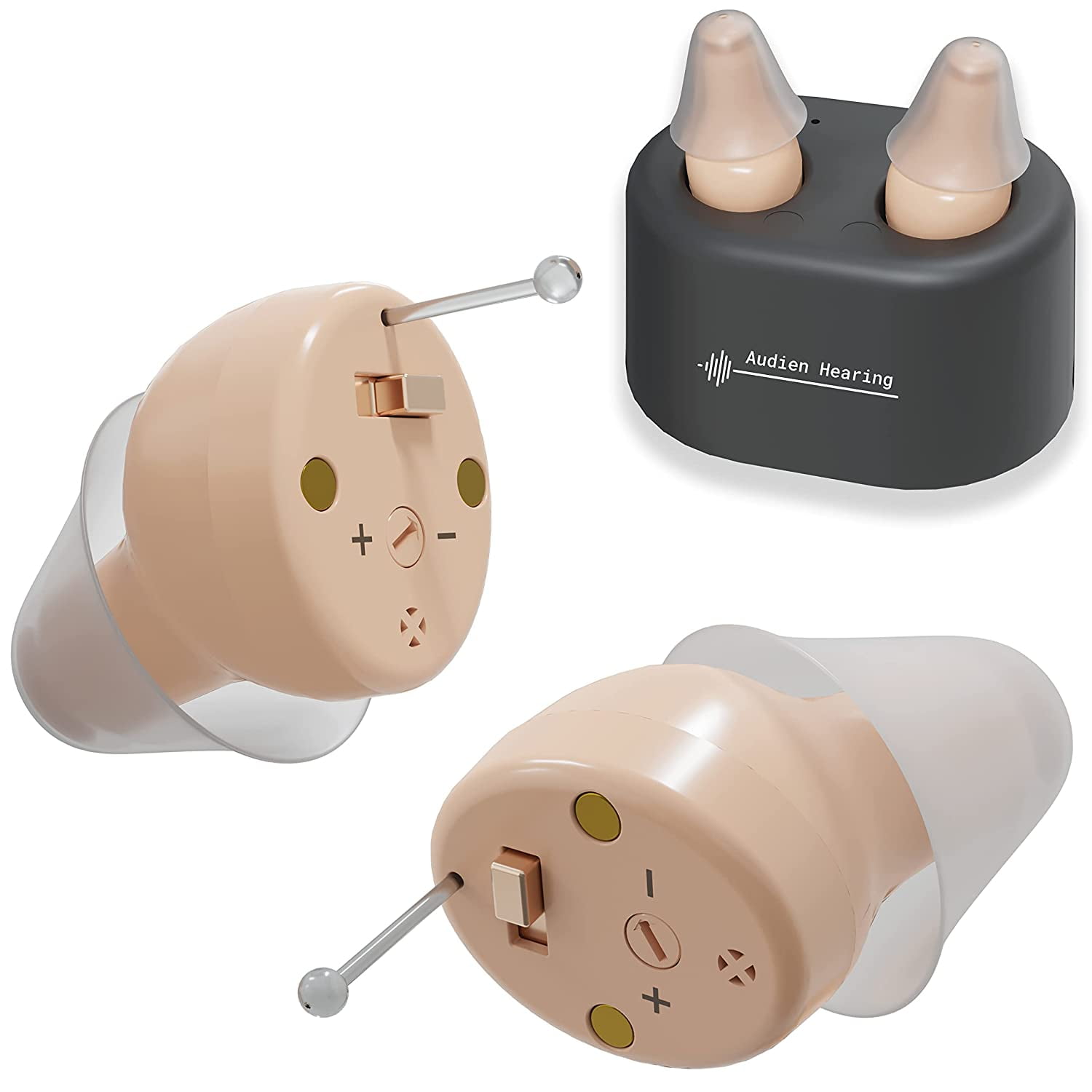 Audien Hearing Audien ATOM Sound Amplifier, Rechargeable, Premium Comfort Design and Nearly Invisible