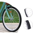 thumbnail image 2 of 24 inch Hybrid Bikes for Women, Adult Bicycles Lightweight Hi-Ten Steel Frame Road Bike Single Speed with Rear Rack and Basket, Commuter City Bike, Comfort Lady Bicycle, Vintage Adult Bike, Green, 2 of 8