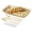 Bamboo / Cutlery Set w/ Pouch / 50 Count, variant on Bambuddha Natural Bamboo Disposable Fork / Knife Set - with White Napkin and Kraft Paper Pouch - 7" - 500 count box