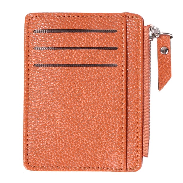 Monedero Cuero Retro para Mujer 5 Uds. Tarjeta Con Patrón Litchi (café)