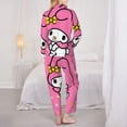 thumbnail image 4 of Saiise Sanrio Bo Print Women Soft Pama Sets,Long Sleeve Sleepwear Button Up 2-Piece Pjs Lounge Sets-XX-Large, 4 of 8