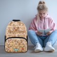 thumbnail image 2 of HUIACONG Capybara Print School Backpack for Students Ages 6-18 Ergonomic Padded Adjustable Straps Large Capacity Bookbag for Elementary Middle High School Daily Use Short Distance Travel, 2 of 7