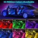 thumbnail image 2 of Iluminación interior para coche, luz LED para coche, tira de luces LED para coche, iluminación ambiental multicolor de 48 LED con control por aplicación y puerto USB., 2 of 5